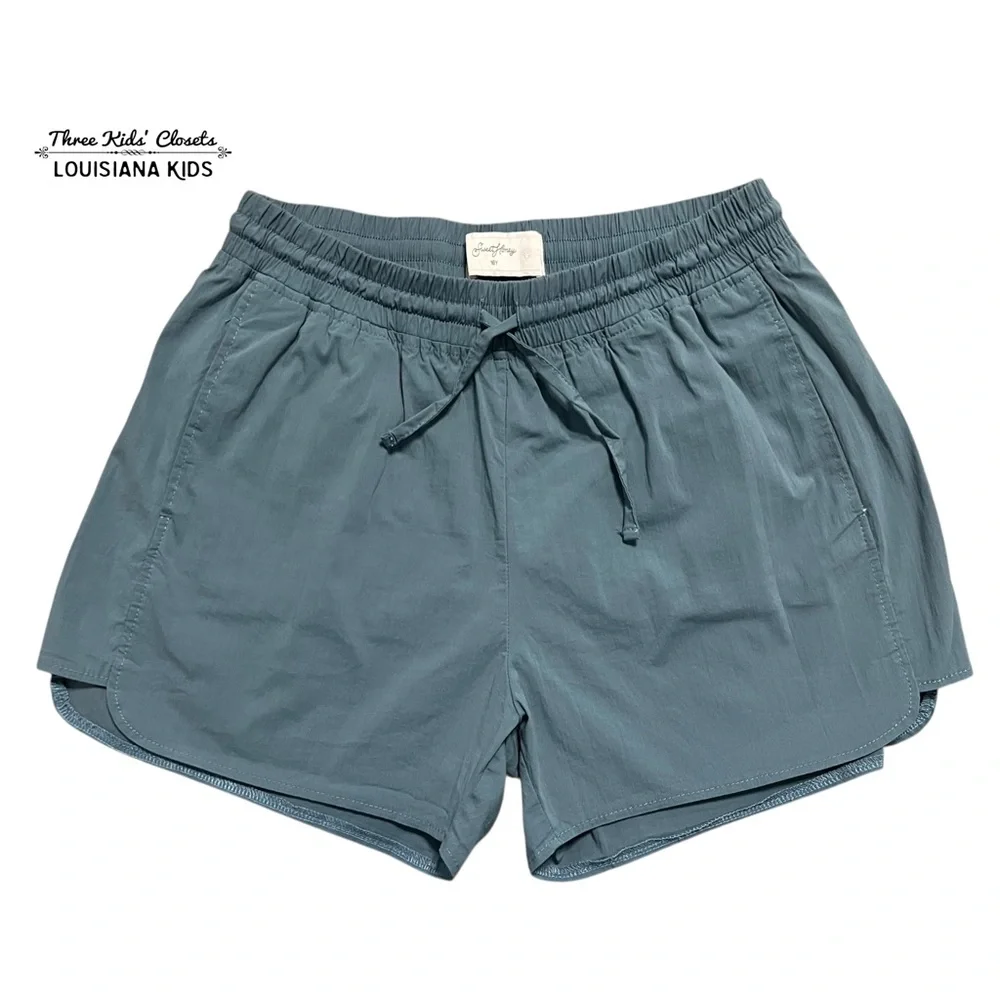 SweetHoney Girls 16Y Dusty Blue Drawstring Athletic Shorts